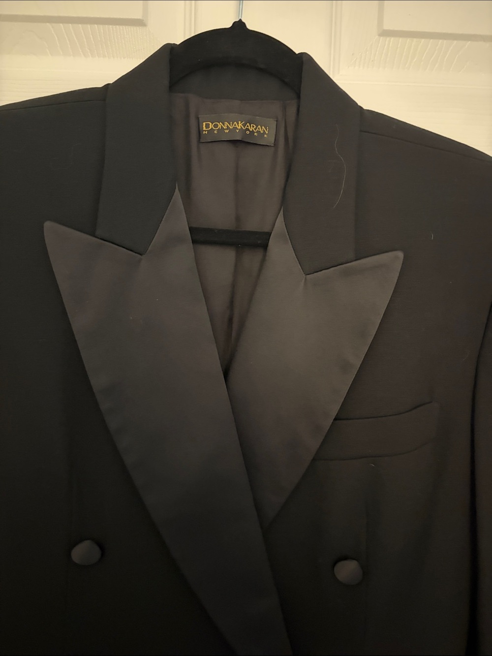 Donna Karan Collection Vintage Black Double-Breasted Blazer - Picture 4 of 4